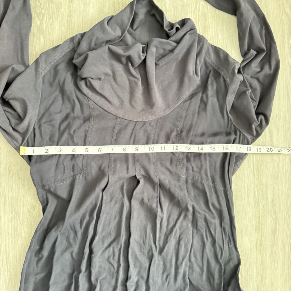 SANDWICH Dress Long Sleeve Cowl Neck Women Size 38 Navy Blue Pleated - Picture 8 of 12